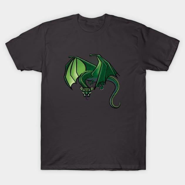 Green Dragon T-Shirt by JaqiW